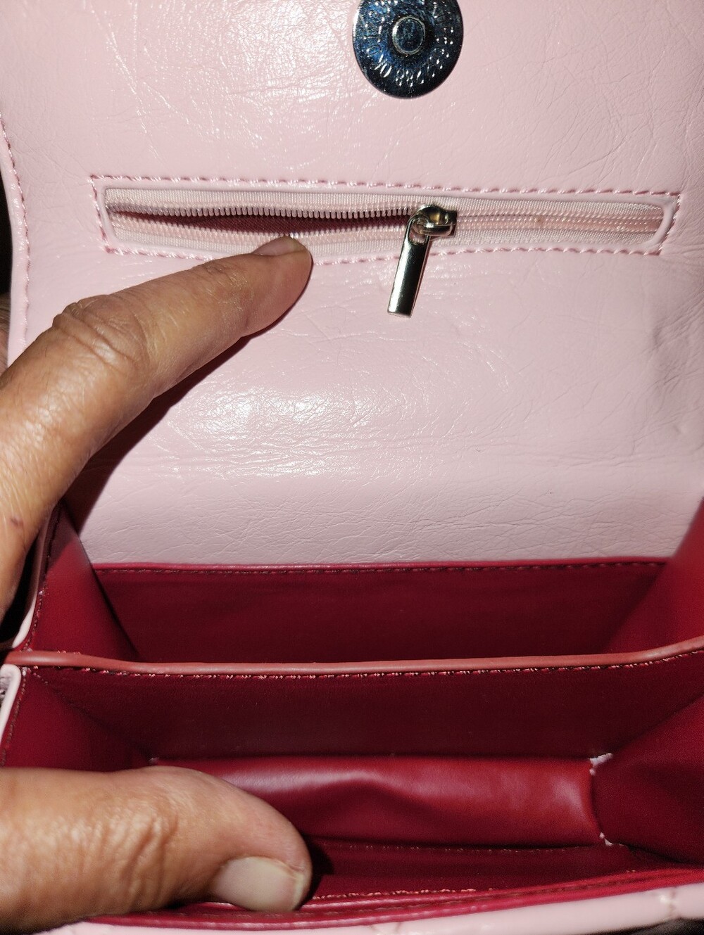 Pink Quilted Chain Shoulder Bag - Unbranded - Picture 9 of 9